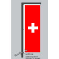 Hochformats Fahne Schweiz