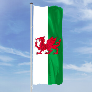 Hochformats Fahne Wales