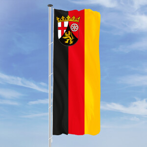 Hochformats Fahne Rheinland-Pfalz