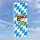 Hochformats Fahne Bayern Raute mit Wappen