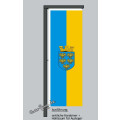 Hochformats Fahne Niederösterreich mit Wappen