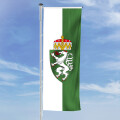 Hochformats Fahne Steiermark mit Wappen