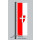 Hochformats Fahne Wien mit Wappen
