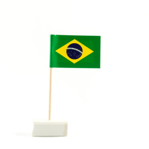 Brasilianische Flagge Zahnstocher 100 Brasilien 