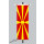 Banner Fahne Nordmazedonien 80x200 cm ohne Ringbandsicherung