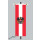 Banner Fahne Oesterreich mit Wappen 80x200 cm ohne Ringbandsicherung