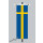 Banner Fahne Schweden 80x200 cm ohne Ringbandsicherung
