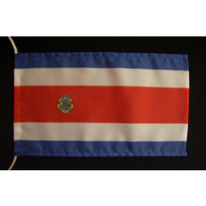 Tischflagge 15x25 : Costa Rica mit Wappen