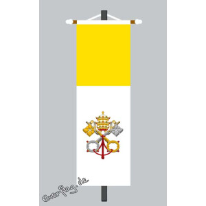 Banner Fahne Vatikan 80x200 cm ohne Ringbandsicherung