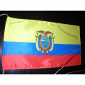 Tischflagge 15x25 Ecuador mit Wappen