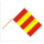 Motorsportflagge: rot-gelb gestreift 45x30 cm