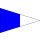 Signalflagge Hilfsstander 2 30x24 cm