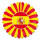 Dekofächer Spanien mit Wappen, einseitig, 60 cm