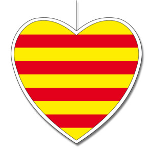 Deckenhänger Katalonien Herz, 15 cm
