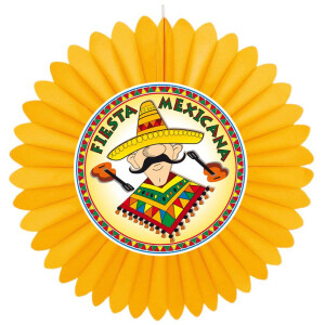 Dekofächer Mexico Fiesta Mexicana, einseitig, 60 cm