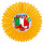 Dekofächer Mexico Fiesta mit Flagge, einseitig, 60 cm