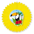 Dekofächer Karibik mit Tukanmotiv, einseitig, 60 cm