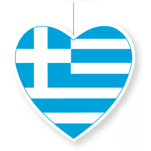 Deckenhänger Griechenland Herz, 29 cm
