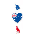 Mobile : Australien Herz mit Koala und Känguru
