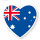 Deckenhänger Australien Herz, 29 cm