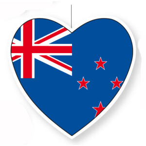 Deckenhänger Neuseeland Herz, 15 cm