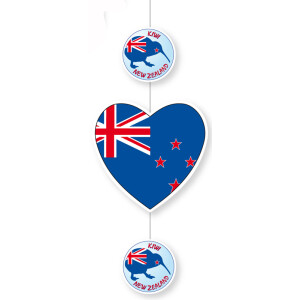 Mobile : Neuseeland Herz mit 2 Kiwis