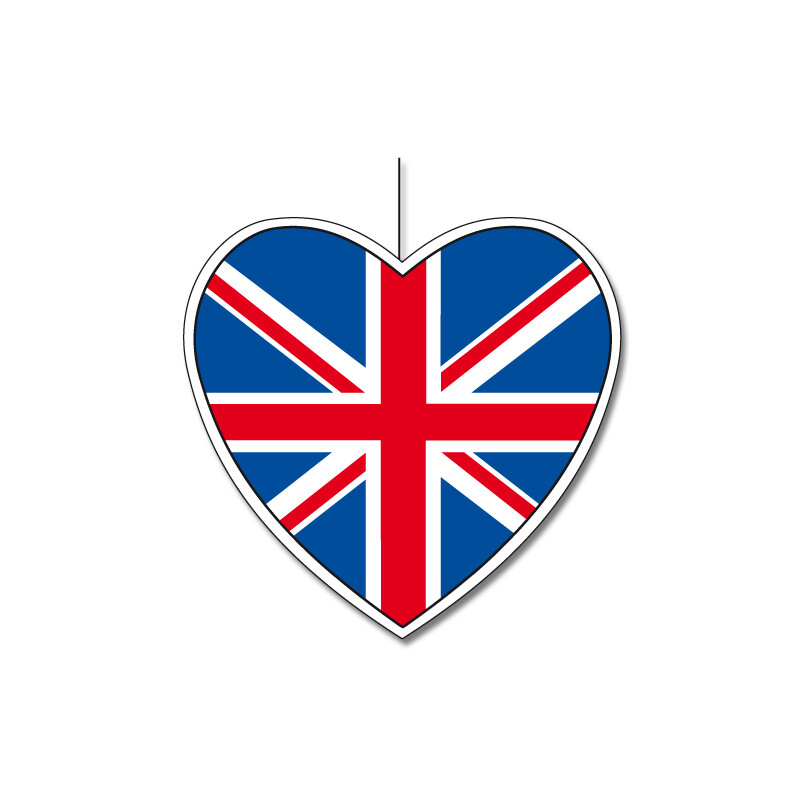 Deckenhänger GB, Großbritannien Herz, 15 cm. 