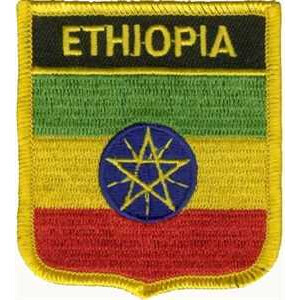 Patch zum Aufbügeln oder Aufnähen : Äthiopien - Wappen