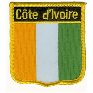 Patch zum Aufbügeln oder Aufnähen : Elfenbeinküste - Wappen