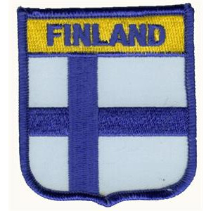 Patch zum Aufbügeln oder Aufnähen : Finnland - Wappen