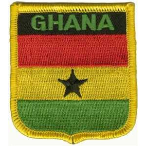 Patch zum Aufbügeln oder Aufnähen : Ghana - Wappen