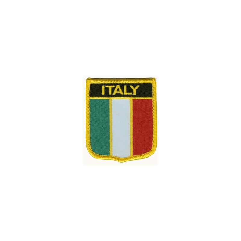 Aufnäher ITALIEN Wappen 7 x 5,6cm Bestickt Flagge Patch FanShirts4u