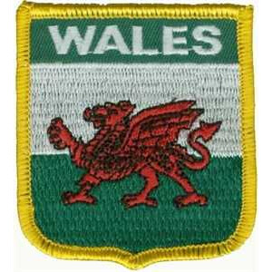 Patch zum Aufbügeln oder Aufnähen : Wales - Wappen