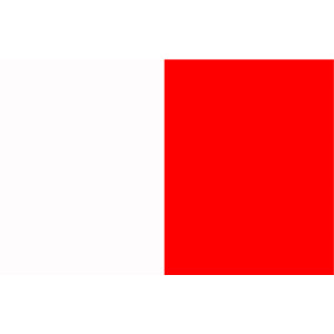 Premiumfahne Signalflagge H, 36 x 30 cm, mit Strick-/ Schlaufe