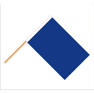 Premiumfahne Motorsportflagge blau, 45 x 30 cm, mit Hohlsaum