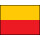 Premiumfahne Gelb-Rot, 45 x 30 cm, mit Hohlsaum