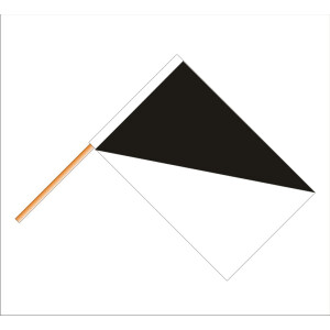 Premiumfahne Motorsportflagge schwarz-weiß diagonal, 90 x 60 cm