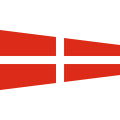 Premiumfahne Signalflagge No 4, 170 x 50 x 15 cm, mit...