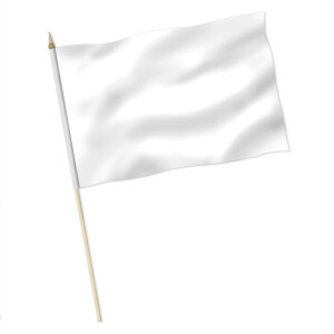 Stock-Flagge : Weiss / Weiß / Premiumqualität