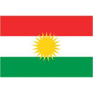 Premiumfahne Kurdistan, 200 x 120 cm, mit Strick-/ Schlaufe