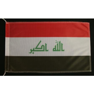 Tischflagge 15x25 : Irak ab 2008