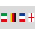 Party-Flaggenkette : Verschiedene Nationen 17,1 m