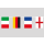 Party-Flaggenkette Verschiedene Nationen 17,1 m