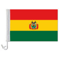 Auto-Fahne: Bolivien + Wappen - Premiumqualität