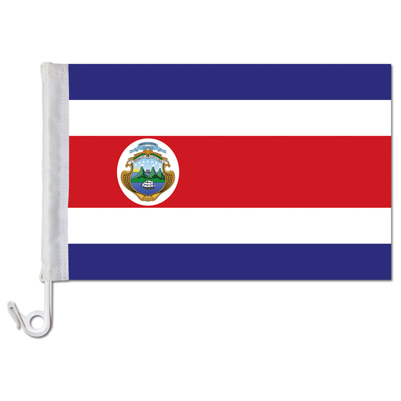 Auto-Fahne: Costa Rica + Wappen - Premiumqualität, 9,95 €