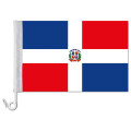 Auto-Fahne: Dominikanische Republik + Wappen -...