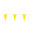 Wimpelkette wetterfest 10 m : gelb/weiß, schwere Qualität