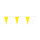 Wimpelkette wetterfest 10 m : gelb/weiß, schwere Qualität