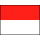 Premiumfahne Rot-Weiß, 60 x 40 cm, mit Hohlsaum