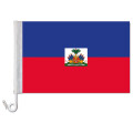 Auto-Fahne: Haiti + Wappen - Premiumqualität